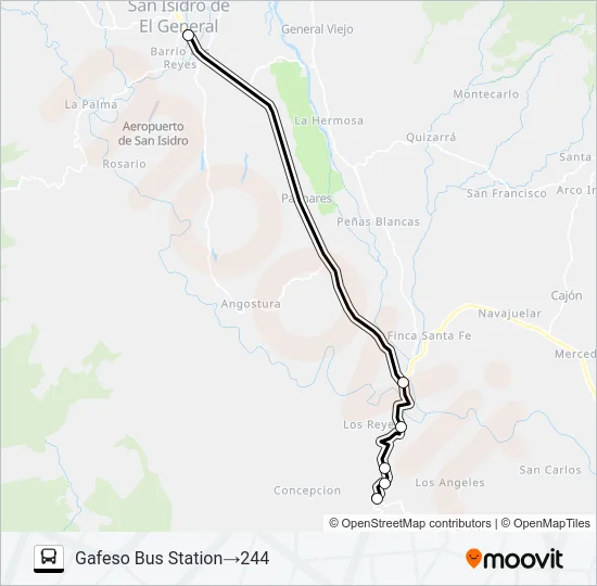 SAN ISIDRO  -  CRISTO REY -  SAN CARLOS  -  SAN PABLO Bus Line Map