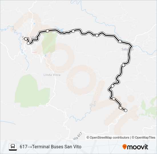 SAN VITO - SAN ANTONIO Bus Line Map
