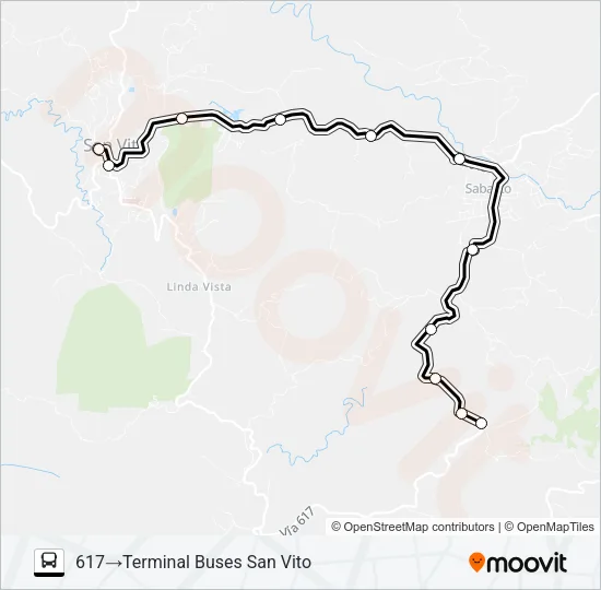 SAN VITO - SAN ANTONIO Bus Line Map