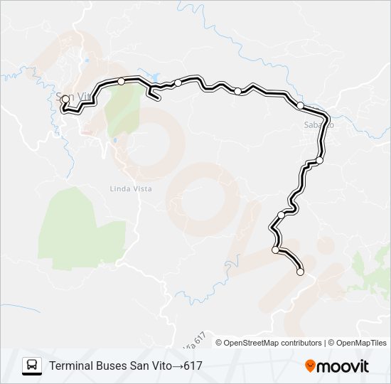 SAN VITO - SAN ANTONIO Bus Line Map