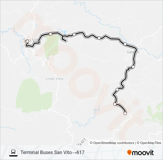 SAN VITO - SAN ANTONIO Bus Line Map