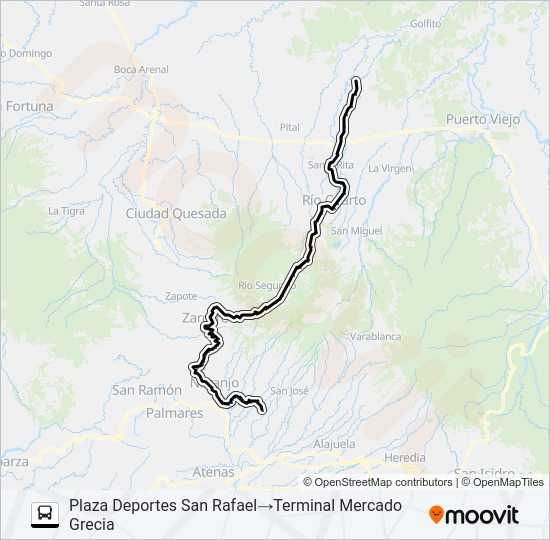 Mapa de GRECIA - SANTA ISABEL DE RÍO CUARTO de 
