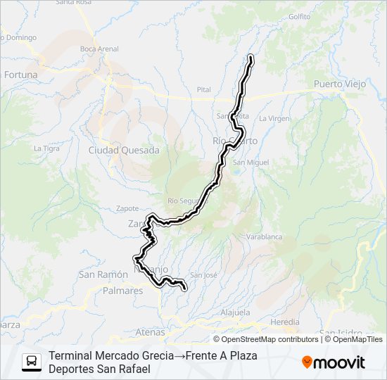 Mapa de GRECIA - SANTA ISABEL DE RÍO CUARTO de 