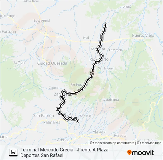 GRECIA - SANTA ISABEL DE RÍO CUARTO  Line Map