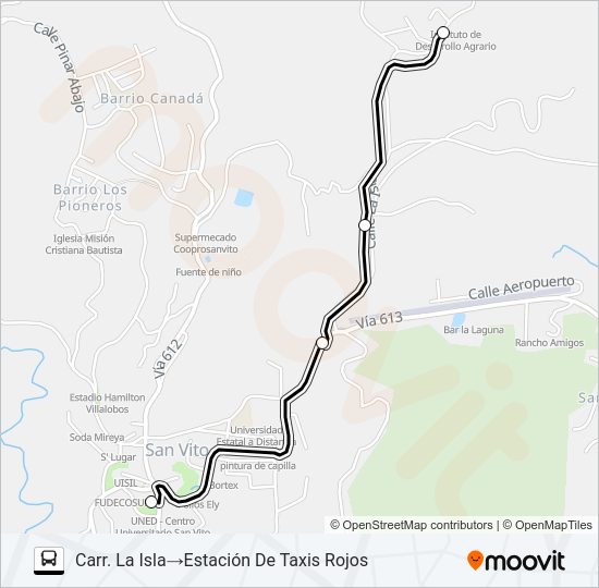 Mapa de SAN VITO - LA ISLA de autobús