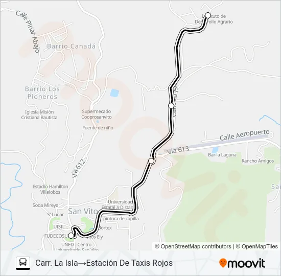 SAN VITO - LA ISLA Bus Line Map