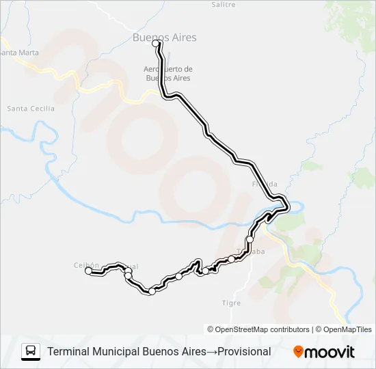 BUENOS AIRES - CEIBÓN Bus Line Map