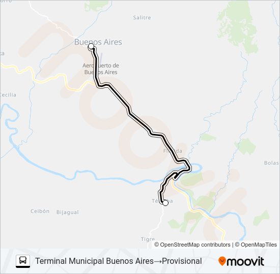 Mapa de BUENOS AIRES - TERRABA de autobús
