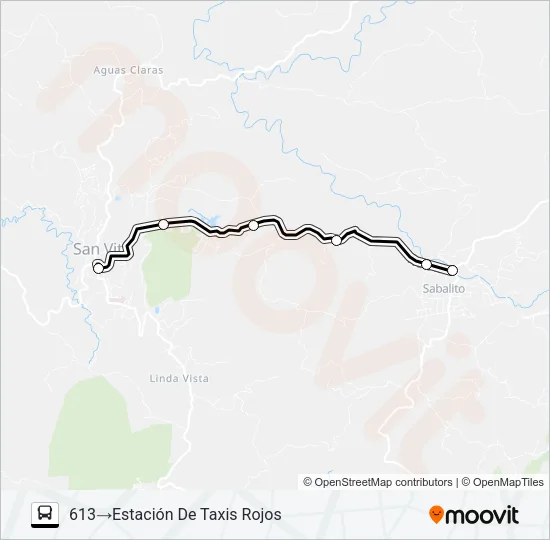 SAN VITO - SABALITO Bus Line Map