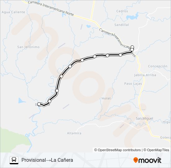 Mapa de CAÑAS - BEBEDERO de 