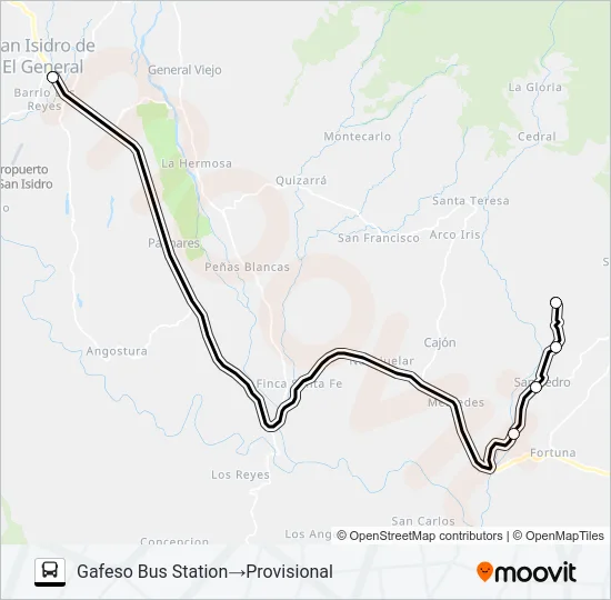 SAN ISIDRO - TAMBOR Bus Line Map