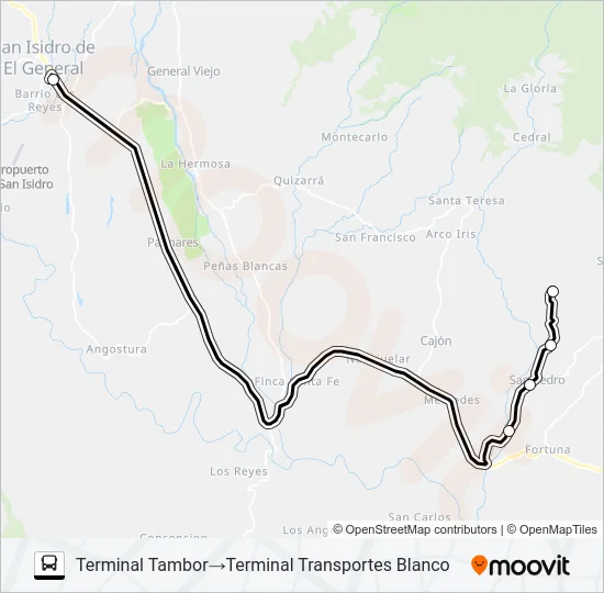 SAN ISIDRO - TAMBOR Bus Line Map