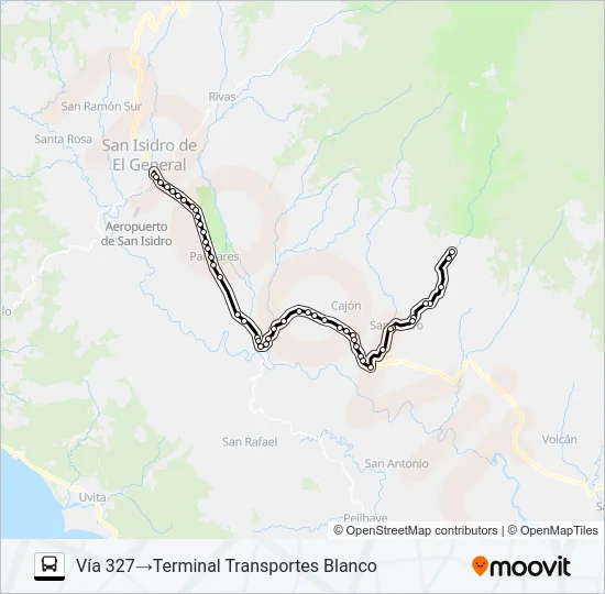 SAN ISIDRO - SAN RAFAEL Bus Line Map