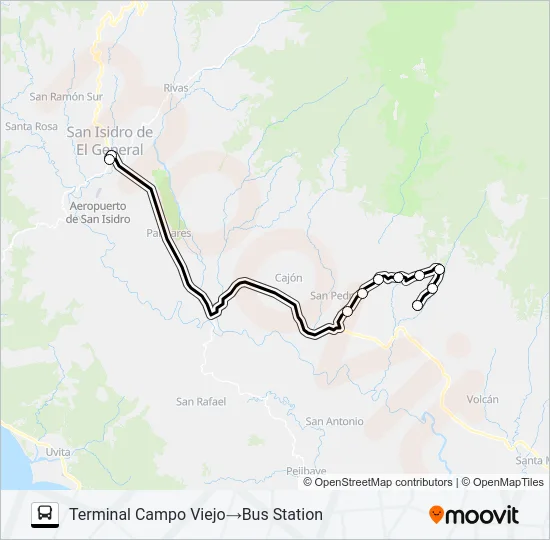 SAN ISIDRO - COLONIA CRISTO REY Bus Line Map