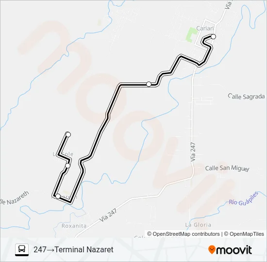 CARIARI - NAZARET Bus Line Map