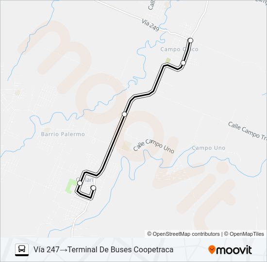 Mapa de PERIFERICA DE CARIARI DE POCOCI de autobús