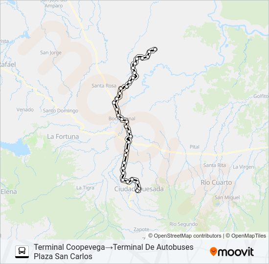 Mapa de CIUDAD QUESADA - COOPEVEGA de 