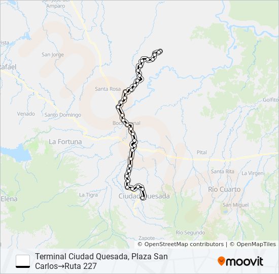 CIUDAD QUESADA - COOPEVEGA bus Line Map