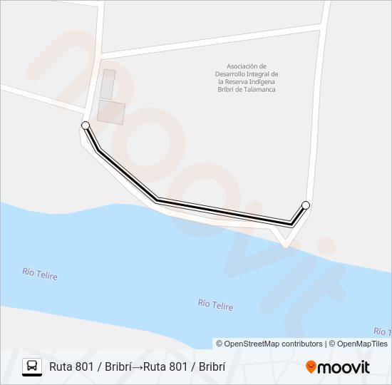 Mapa de BRIBRI - SHIROLES POR LA PERA de 