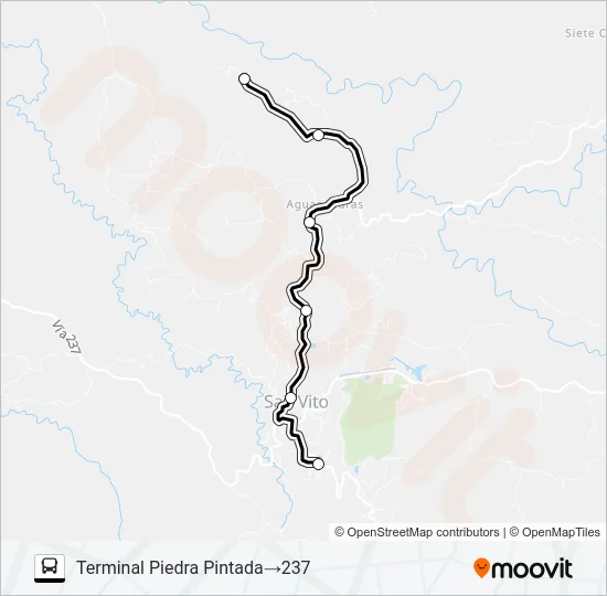 SAN VITO - PIEDRA PINTADA X LA NIÑA Bus Line Map