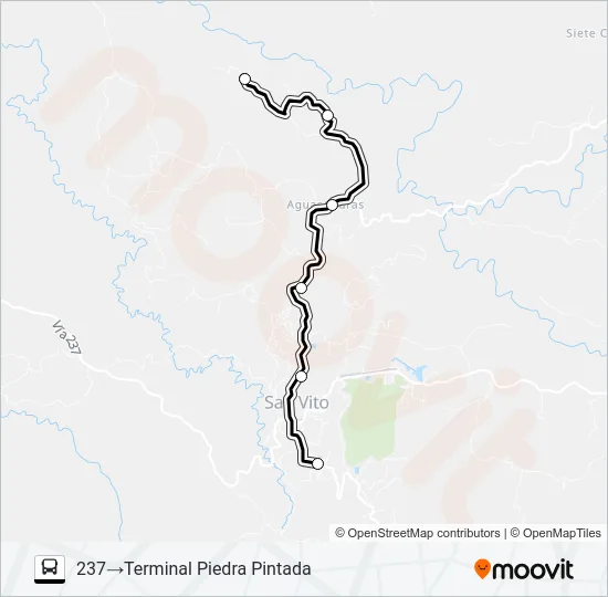SAN VITO - PIEDRA PINTADA X LA NIÑA Bus Line Map