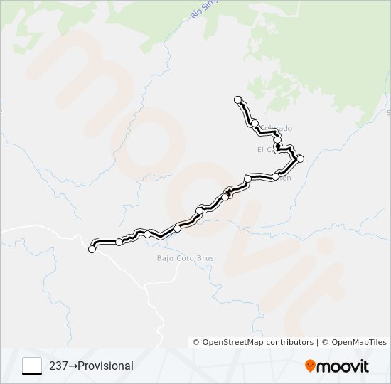 LAS TABLAS -  BIOLLEY X COLORADO bus Line Map