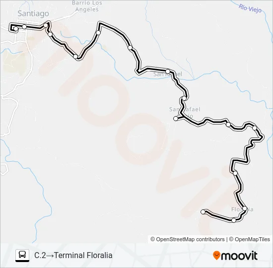 PURISCAL - FLORALIA  - BAJO JIMENEZ Bus Line Map