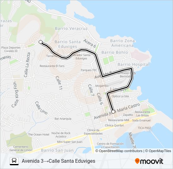 Mapa de LIMON - SANTA EDUVIGES de 