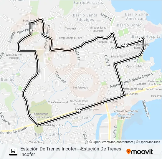 LIMON - CORALES 3 TRIUNFO  (RUTA ANILLO  Line Map