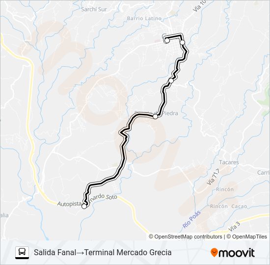 Mapa de GRECIA - FABRICA NACIONAL DE LICORES de autobús