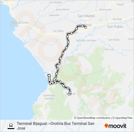 Mapa de OROTINA - BIJAGUAL de 