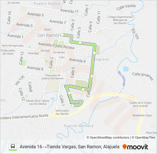 SAN RAMON URBANO - PERIFERICA Bus Line Map