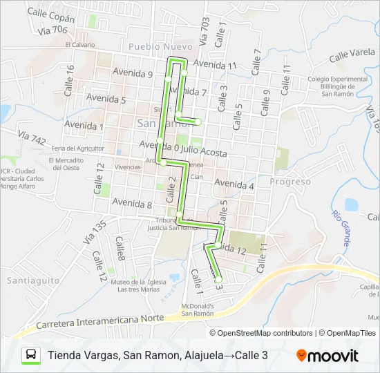 SAN RAMON URBANO - PERIFERICA Bus Line Map