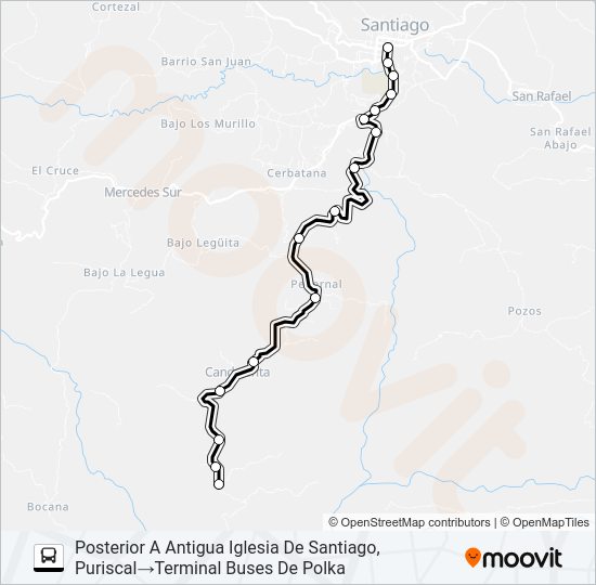 Mapa de PURISCAL - POLKA de autobús