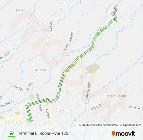 ALAJUELA - PUENTE NEGRO Bus Line Map