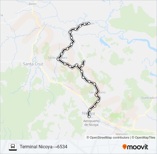 NICOYA - BOLSON bus Line Map