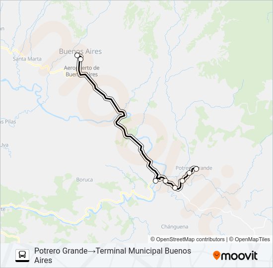 BUENOS AIRES - POTRERO GRANDE Bus Line Map