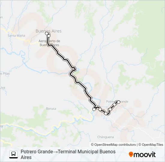 BUENOS AIRES - POTRERO GRANDE Bus Line Map