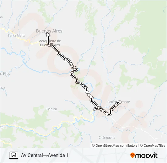 BUENOS AIRES - POTRERO GRANDE Bus Line Map
