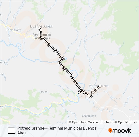 Mapa de BUENOS AIRES - POTRERO GRANDE de autobús