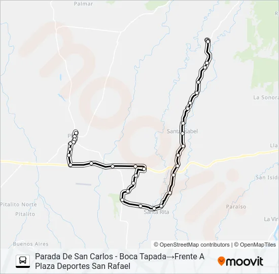 PITAL - BAJO SAN RAFAEL Bus Line Map