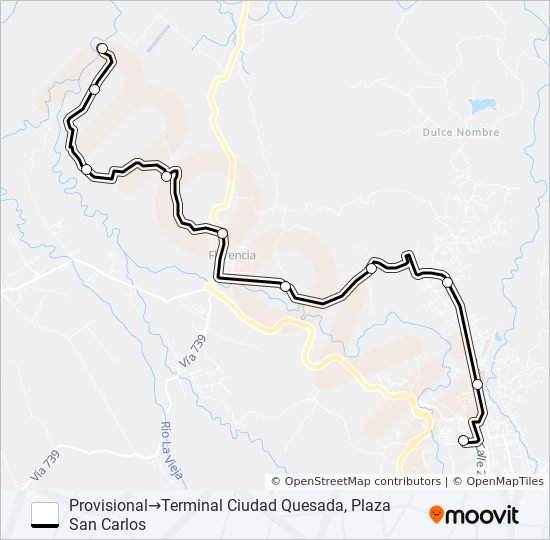 CIUDAD QUESADA - PEJE VIEJO bus Line Map