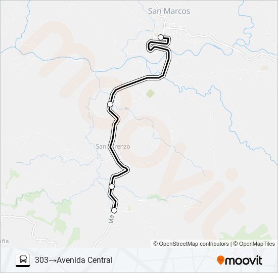 SAN PABLO – SAN MARCOS – SANTA MARTA – SAN LORENZO bus Line Map
