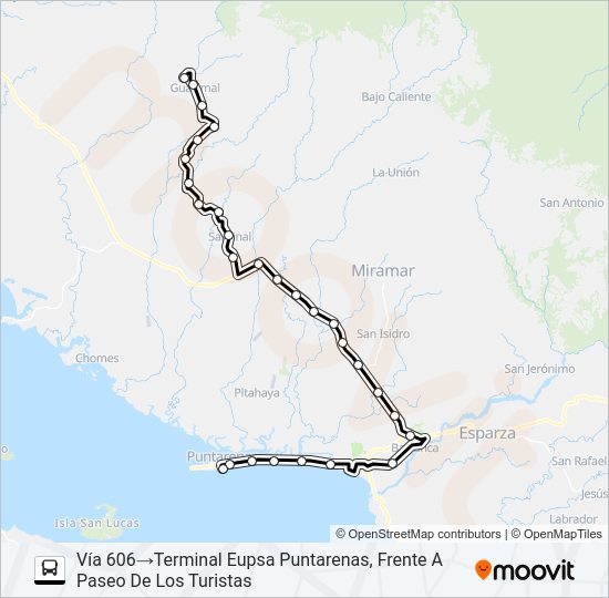 Mapa de PUNTARENAS - GUACIMAL de 