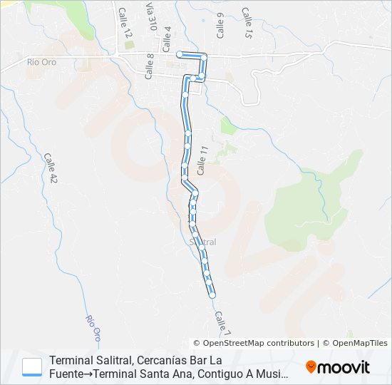SANTA ANA - SALITRAL bus Line Map