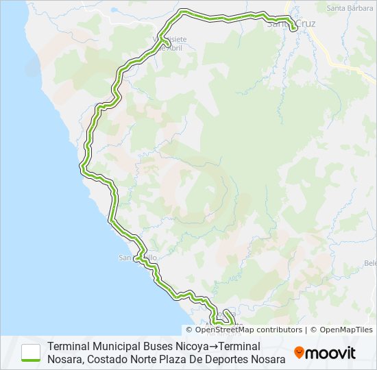 santa cruz nosara Route Schedules Stops Maps Terminal