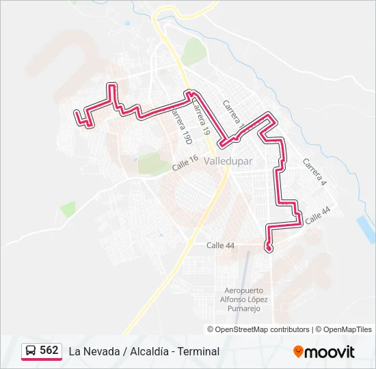 562 Bus Line Map