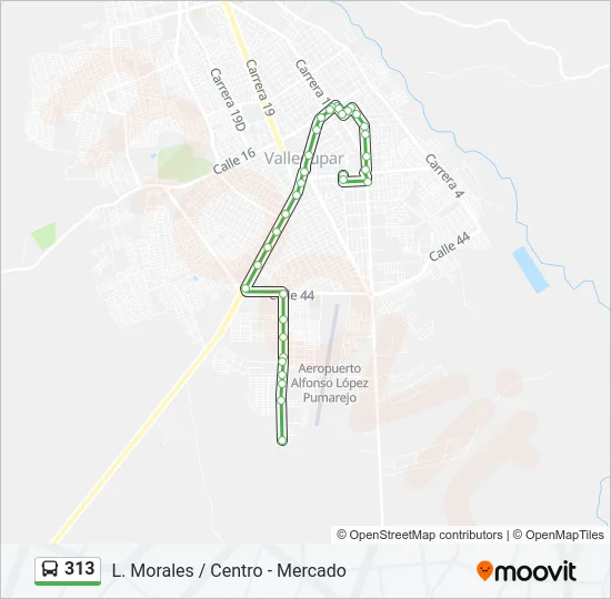 313 Bus Line Map