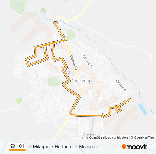 101 Bus Line Map