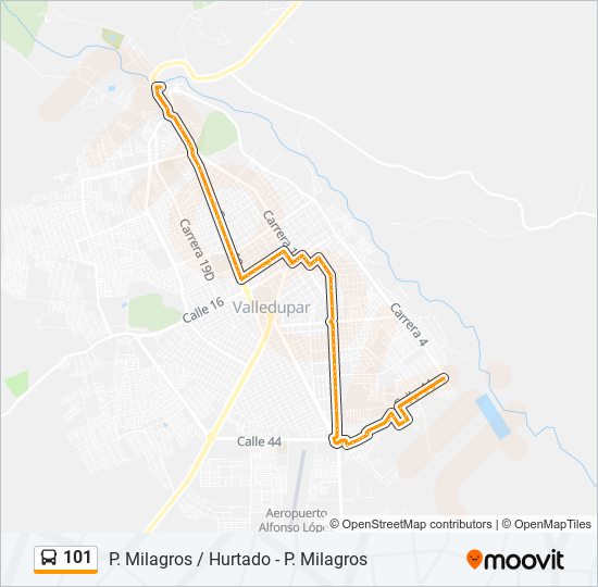 101 bus Line Map